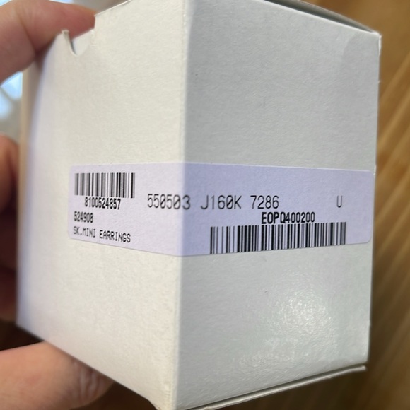 NIB AMQ ALEXANDER MCQUEEN Mini Skull Hoop Earrings - Picture 16 of 16